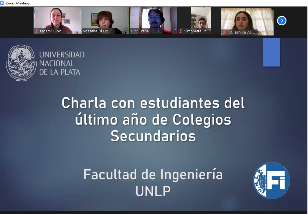 Charla virtual para alumnos de colegios secundarios.portada