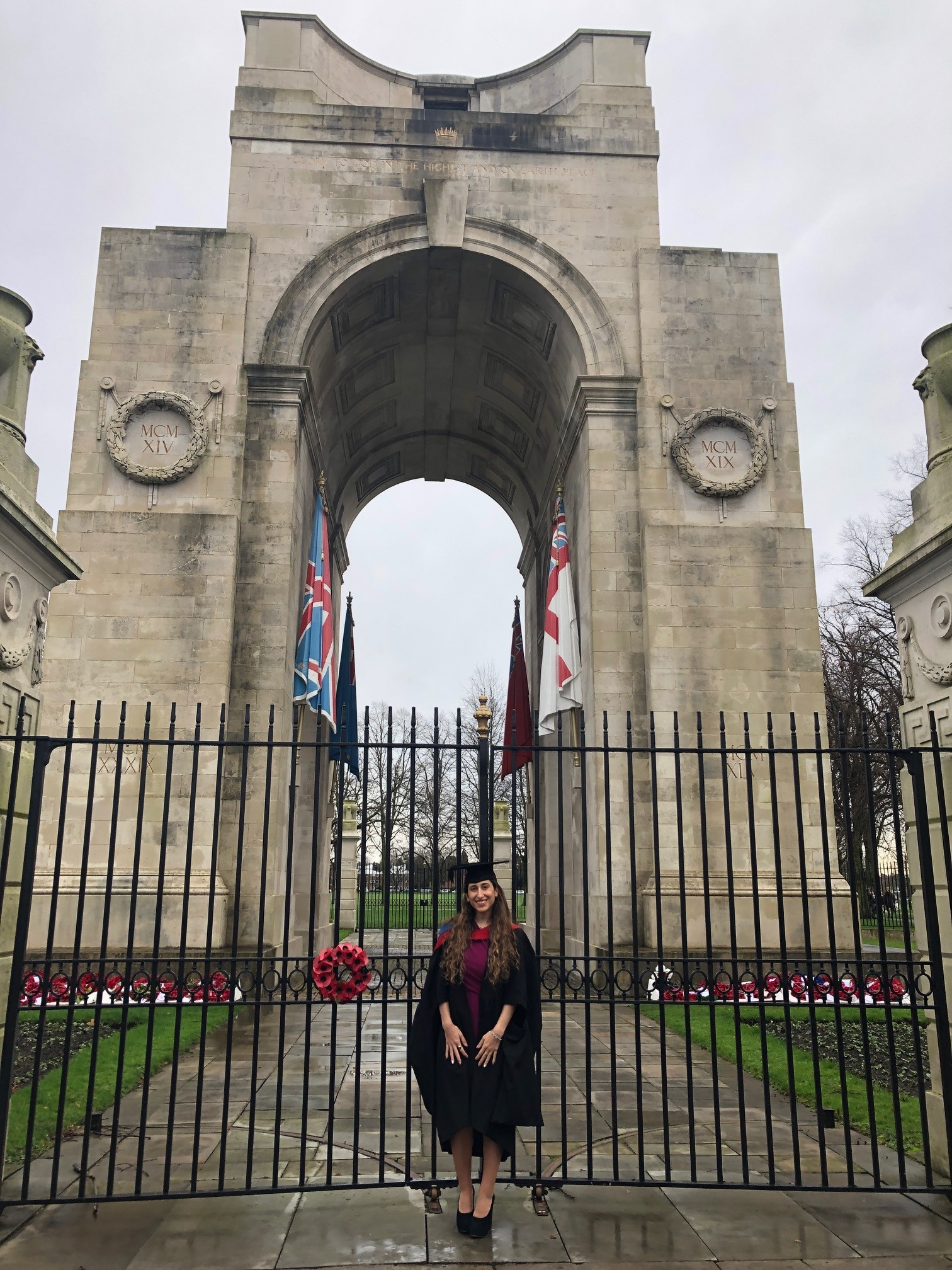 En el Arco del Recuerdo, en Leicester