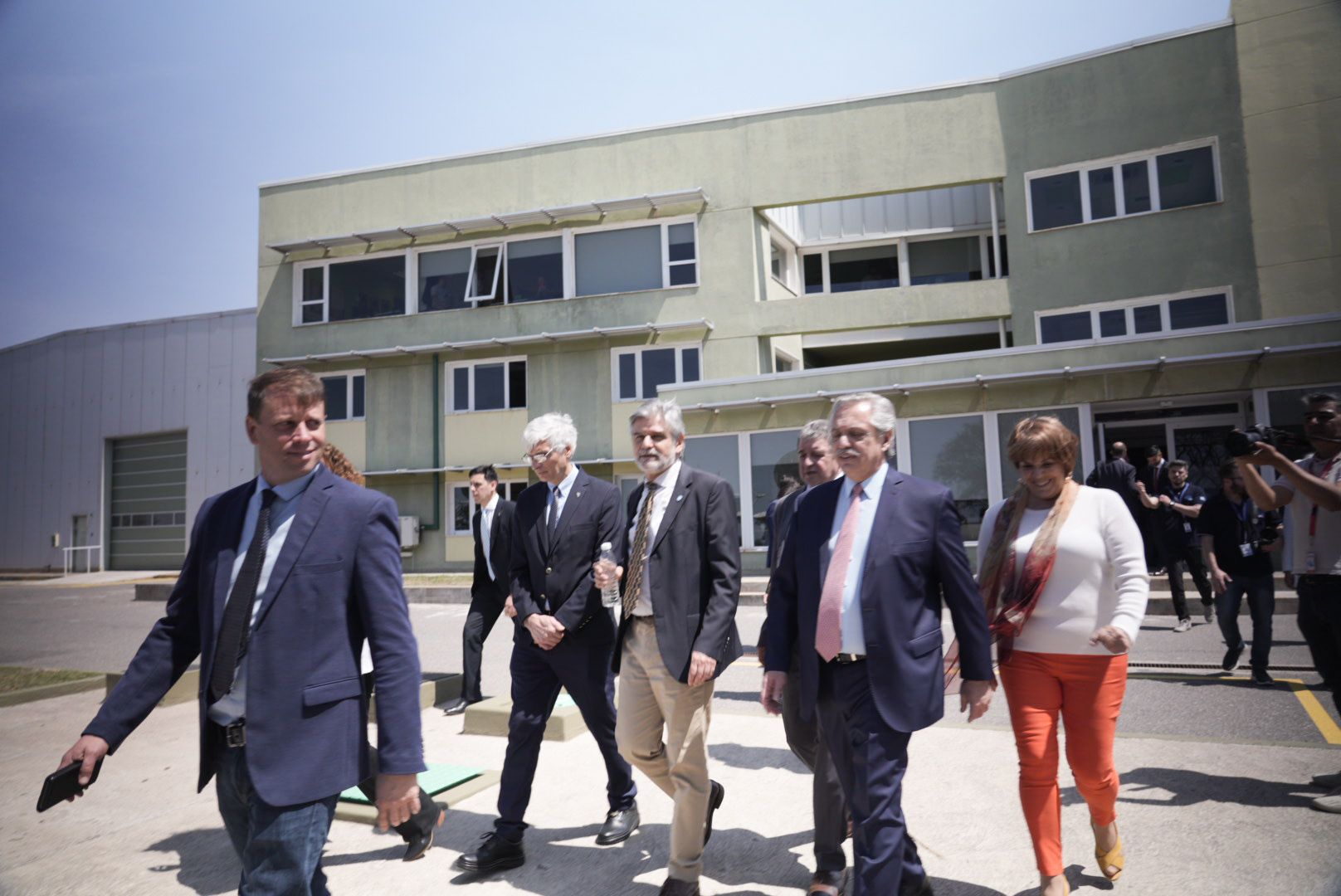 Marcos Actis en el acto encabezado por el presidente Alberto Fernández,en Córdoba